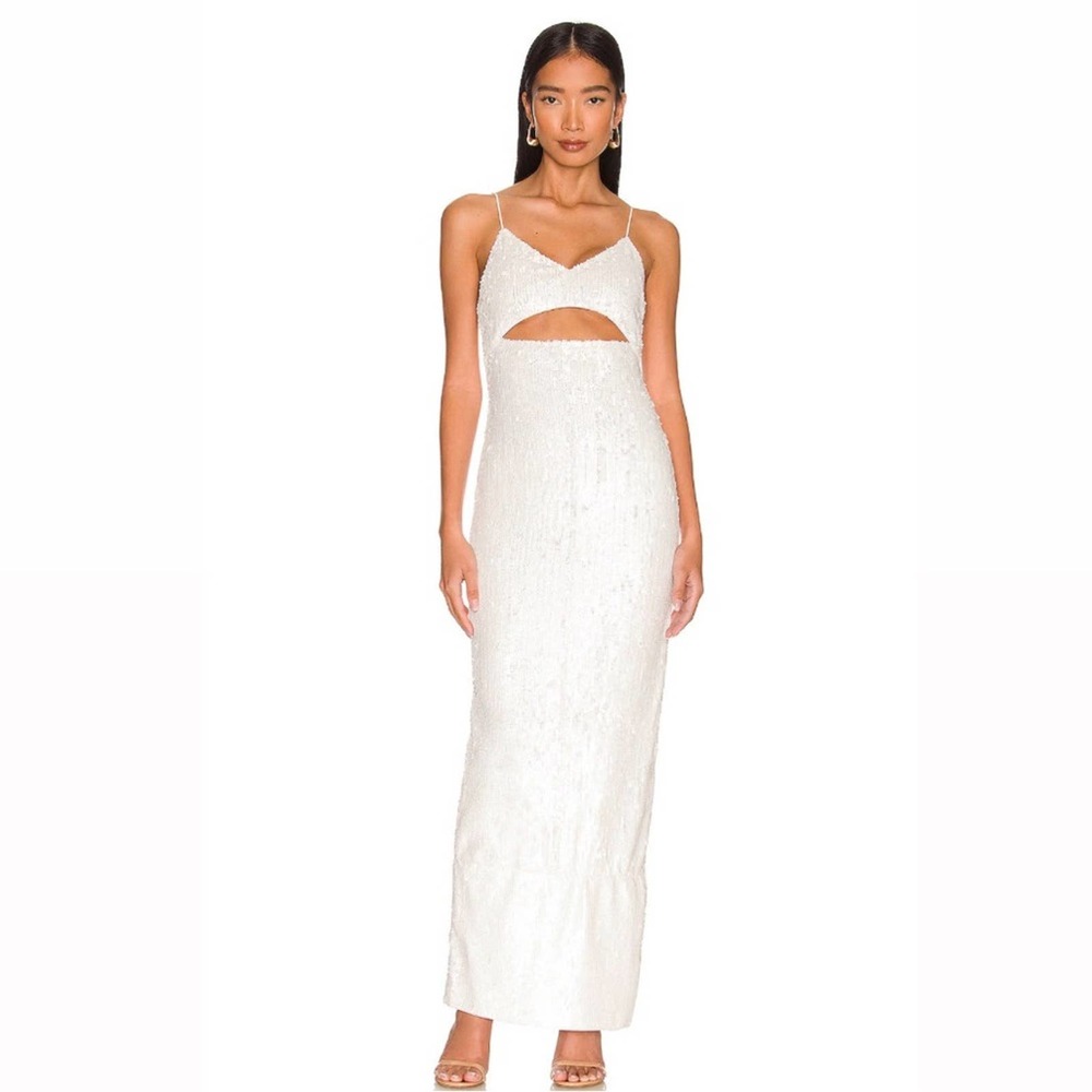 Alice + Olivia White Maxi Dress NWT